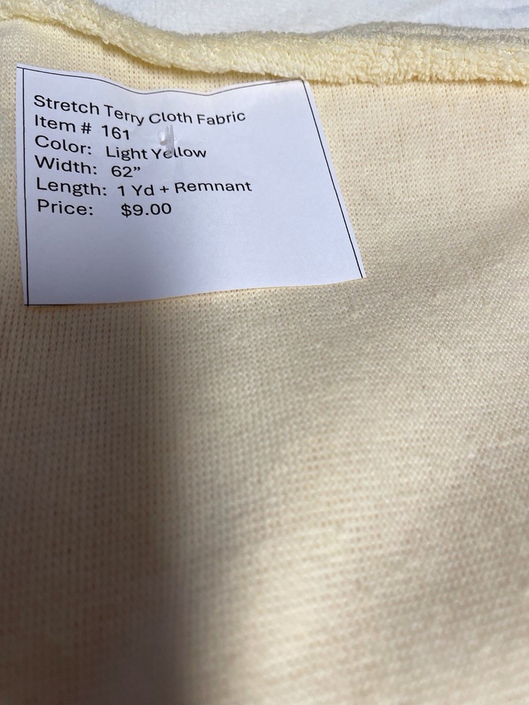 Item #161 Stretch Terry Cloth Fabric