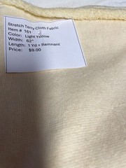 Item #161 Stretch Terry Cloth Fabric
