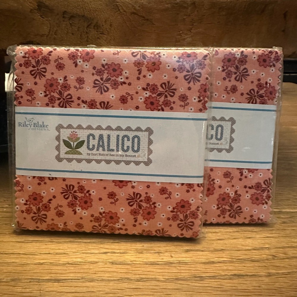 Riley Blake Calico Lori Holt 5 Inch Stacker 42pc Cotton Fabric Charm Pack 2pk