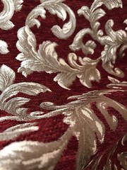 Luxurious Chenille Floral Vine Fabric for Sofa Cushion Cover Chair, Sold by Yard