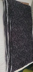 Black With White Paw Prints Fabric100% Cotton 7 Yard 18” Long Pre-Washed