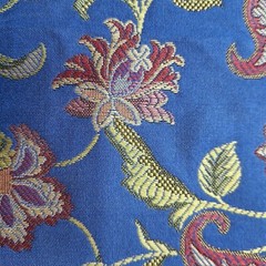 Robert Allen Bromsgrove Dresden Blue Jacobean Jacquard Upholstery Fabric OOP BTY