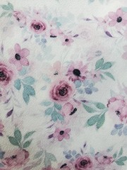 Beautuful floral fabric, smooth polyester Dress Fabric, 3 Yards 60 inch wide