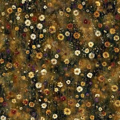 45″ Wildflower Meadow Quilting Fabric, Rustic Sunset