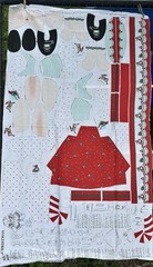 90s Vtg Nina’s Christmas Bunny Daisy Kingdom Fabric Panel Cut N Sew 36″ X 60″