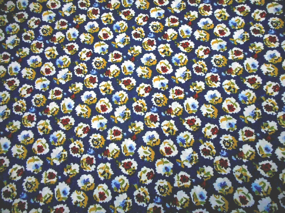 Civil War Reproduction Fabric By Yard Red Blue Green White Floral Navy Cotton C