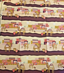 Sahara Far Away Place on Pink Camels Landscape by Cotton and Steel RJR BTFQ