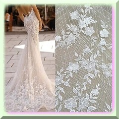 Ivory White Wedding Lace Fabric 51 Inches Wide