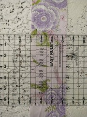 REMNANT Purple Floral Flowers 33″ x 3.5″ Bellflowers Ferns Large Floral