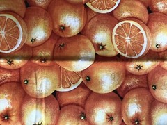 FARMER JOHN’S MARKETPLACE Oranges Fat Quarter BY PAINTBRUSH STUDIO