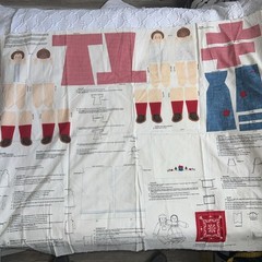 Cranston Once Upon A Time The Rag Dolls Boy & Girl Cut and Sew Fabric Panel VTG