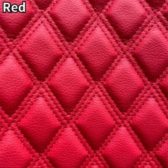 Double Thread Quilted Faux Leather Vinyl Fabric Foam Backing Upholstery Cushion