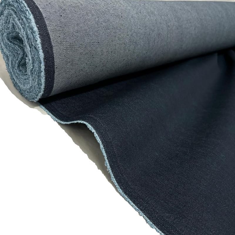 Kiran Collections 1-Yard 9 Oz Navy Blue Denim Fabric Sewing, Crafting