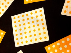 VINTAGE 1970’S DOT PATTERN FABRIC — 45″ WIDE X 108″ LONG — NEW