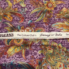 Robert Kauman Culture Club Passage To India Floral Cotton Quilting Fabric 18×44