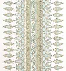Thibaut Curtain Fabric ‘AKOLA STRIPE ‘ 3.9 METRES SEAGLASS/GOLD Linen Blend