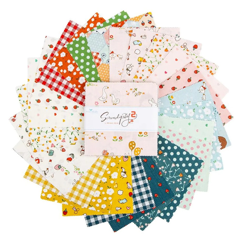 Charm Pack 5″ Stacker 42pc Riley Blake “Serendipity 2” by Minki Kim