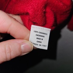 100% Cashmere Sweater Cutter Lot READ AS IS Purple Red Blue Flaws 1 lb 2 oz