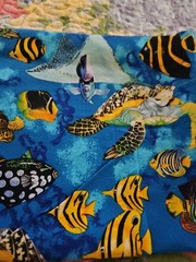 Lot Of 10 Pieces Of Kids Themed Cotton Quilting Fabrics Some Vintage Mixed Sizes