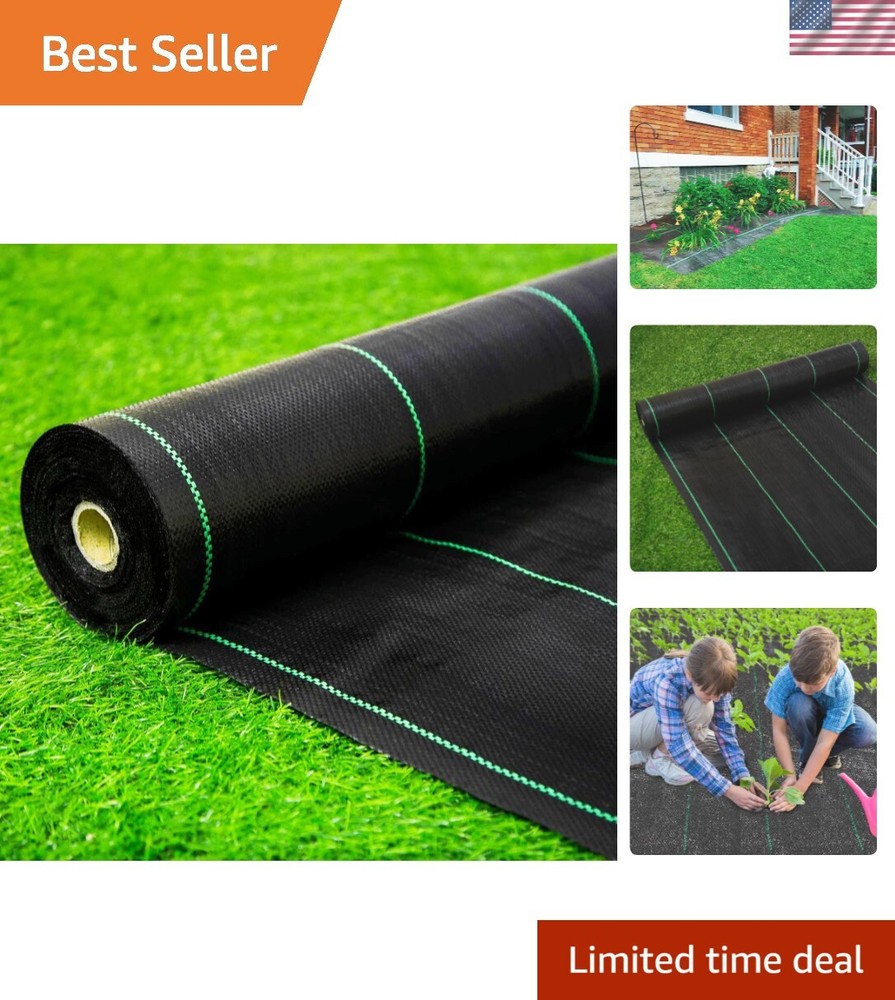 Landscape Fabric Weed Barrier Ground Cover Garden Liner Tarp 6ft x 100ft