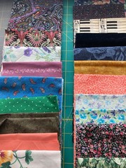 Over 50 ,5″ Fabric Strips for String Scrappy Quilt or blocks Projects