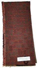Upholstery Fabric Swatch Dark Rust w/ Dark Gray Tones 18.25″X 4″ #8 Bat Quilting