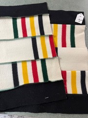 Pendleton Wool Blanket md. weight patchwork fabric piece 35×17.75 in F171