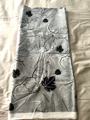 IKEA of Sweden Cotton Gray Fabric Leaves Acorns S Edholm Lisa Ullenius 3Yds 60″W