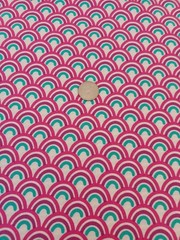 1 .25Yds. MINI RAINBOWS by EMMA&MILLA, Magenta/Aqua/White, 42″ Wide for Quilts
