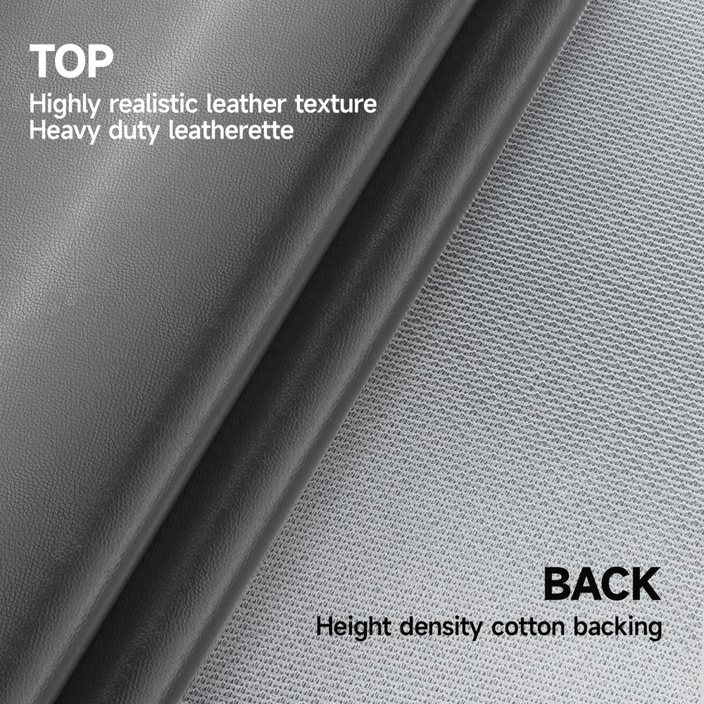 Vinyl Faux Leather Upholstery Gray 108×51” Marine Auto Boat Fabric DIY Repair
