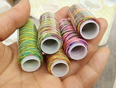 yueton 20 Spools 120 Yard Per Unit Gradient Color Rainbow Polyester Assorted