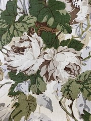 Lee Jofa Maisie Linen – Tan/Leaf Fabric 2 Yards