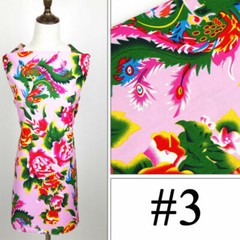 1M Flower Print Cotton Fabrics for Clothes Bedding DIY Chinese Ethnic Style SPW