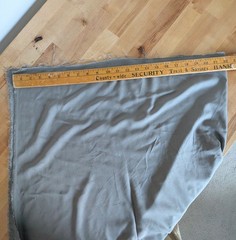 4.5 Yards of Gray Cotton Sateen Fabric – soft, prewashed, one cut, 44″ wide