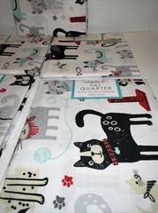 5 Playful Cats Sewing Fabric Fat Quarter 18×21-inch Cotton Craft Quilt Clothing