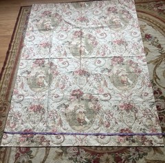 Vtg Richloom Fragonard Toile Fabric Romantic French Country 1.8 Yards