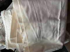 Unbleached Muslin Fabric 5 yards undyed surface with a natural cream color