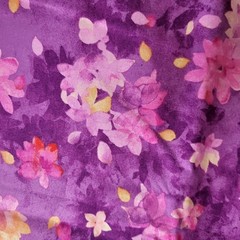 Studio 8 Quilting Treasures Fabric Watercolor Floral Lot 2 Pink Purple 109×43