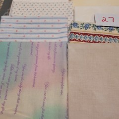 LOT OF 15 FAT QUARTERS COTTON FABRIC ASSTD COLORS & DESIGNS lot 27