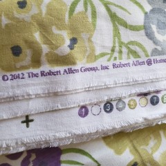 Robert Allen Floral Fabric 2.75 Yards 56 Wide Purple Gray Green Home Decor Twill