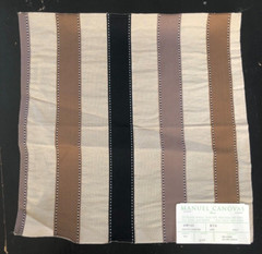 MANUEL CANOVAS Kya in Cafe 13 1/2″ Striped Linen Blend Fabric Sample