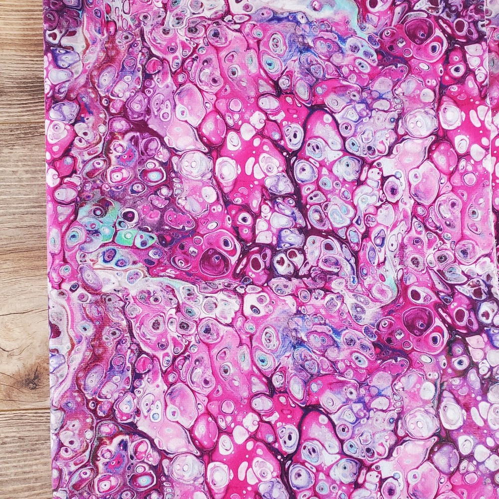 QT Fusion Surf Fuchsia Print Cotton 50″ Quilting Craft Fabric Abstract Water