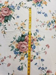 Pink Mauve Rose Decorator Sheet Fabric Scrap 67×106 matches twin sheet