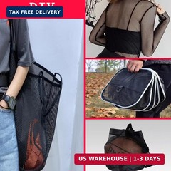 40×59 INCH Black Mesh Fabric, Nylon Netting Fabric for Sewing, Backpack Pocket,