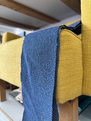 Designtex Adler in Indigo, 12yards+, Textured Upholstery W/ Stain Repell
