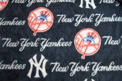 1+ Yard Yankee’s Baseball Fleece Fabric 40″ X 60″