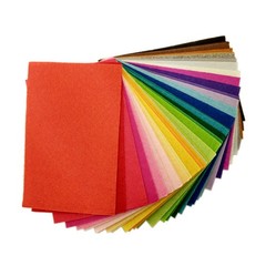 40 Pcs Sewing Felt Hard Cute Fabric Squares Sheet Slices Colorful Cloth