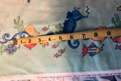Novelty Under the Sea Border Print Seahorse Scallops Starfish Coral & Fish BTHY