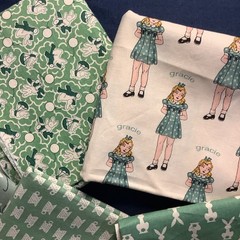 9 Reproduction Fat Quarters Aunt Grace Rothermel Marcus Brothers Greens