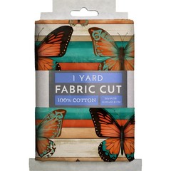 David Textiles Butterfly Print 1 Yard Fabric Cut 100% Cotton 36 x 44 in